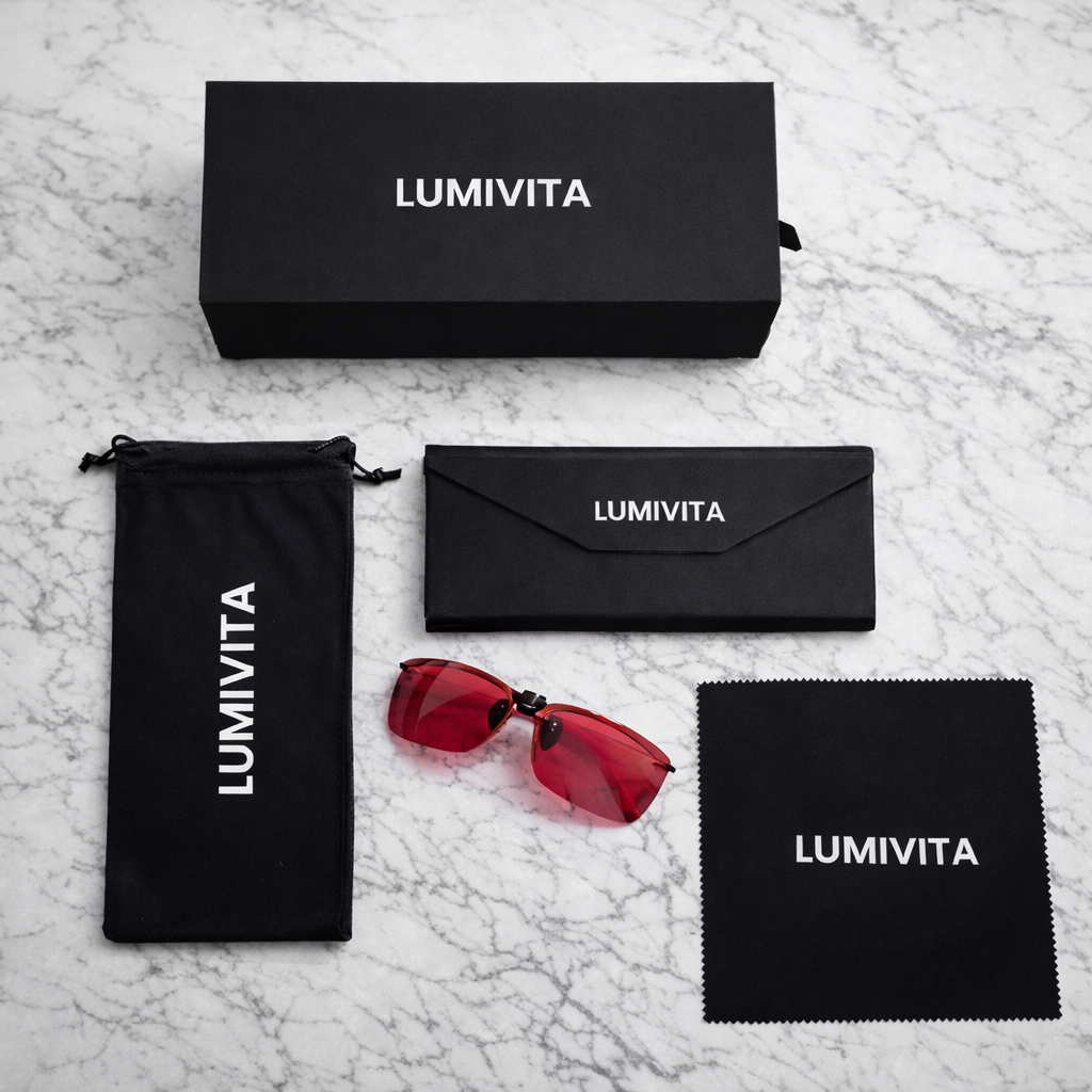 Gafas IONIX RED SLEEP CLIP - Filtrado de la luz que interviene con tu melatonina.